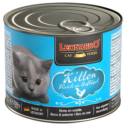 Produktbild von Leonardo Kitten reich an Geflügel - 6 x 200 g