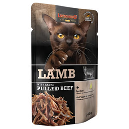 Produktbild von Leonardo Lammpâté mit extra pulled Beef Katzenfutter - 16 x 70 g