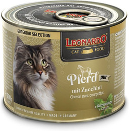Produktbild von Leonardo Pferd mit Zucchini Katzenfutter - 6 x 200 g
