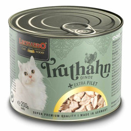 Produktbild von Leonardo Truthahn mit extra Filetstückchen Nassfutter für Katzen - 6 x 200 g