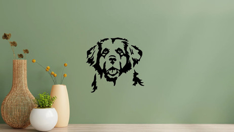 Produktbild von Leonberger Kopf Wandtattoo Wandbild Wandsticker Wandaufkleber Wanddekoration