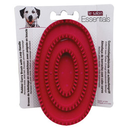 Produktbild von LeSalon Essentials Gummistriegel mit 3 Zahnkränzen oval - 1 Stk.