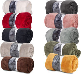 Lex & Max Fleece Plaid – Sand – 130 x 180 cm – Bild 1 von 5