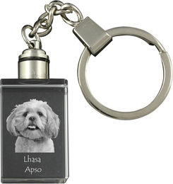 Produktbild von Lhasa Apso - Kristall-Schlüsselanhänger mit Hundefoto, beleuchteter Schlüsselanhänger, einzigartiges Geschenk der Marke Art-Dog transparent