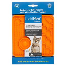 Produktbild von LickiMat Catster Leckmatte für Katzen orange