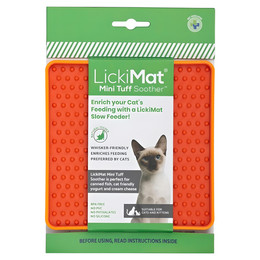 Produktbild von LickiMat Soother Leckmatte für Katzen Mini Tuff Cat orange