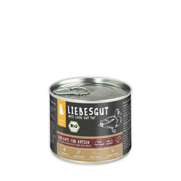 Produktbild von Liebesgut Katzennassfutter Bio Ente mit Mangold und Reis - 200 g