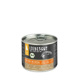 Produktbild von Liebesgut Katzennassfutter Bio Lachs mit Apfel und Karotte 200g
