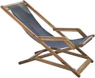 Produktbild von Liegestuhl aus massivem Akazienholz und Textilene Wilsa Garden Sea