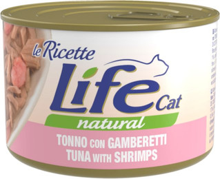 Produktbild von Life Cat "Le Ricette" 4 x 150 g - Thunfisch mit Garnelen