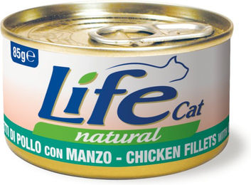 Produktbild von Life Cat Natural Adult 6 x 85 g - Huhn mit Rindfleisch