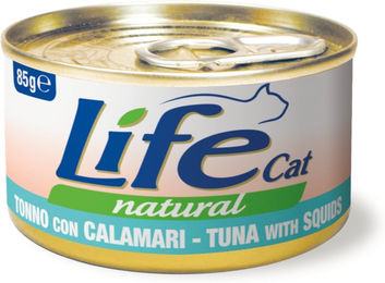 Produktbild von Life Cat Natural Adult 6 x 85 g - Thunfisch mit Tintenfisch