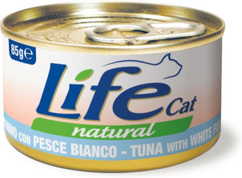 Produktbild von Life Cat Natural Adult 6 x 85 g - Thunfisch mit Weißfisch