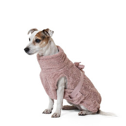 Produktbild von Lill`s Dog Hundebademantel aus Bio-Baumwolle Altrosa 3XL