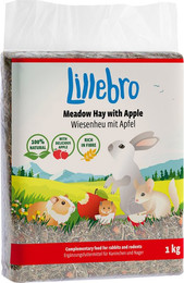 Produktbild von Lillebro Wiesenheu mit Apfel, Löwenzahn oder Karotte - 1 kg
