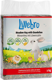 Produktbild von Lillebro Wiesenheu mit Apfel, Löwenzahn oder Karotte - 1 kg