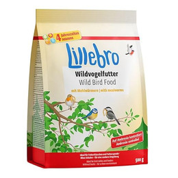 Produktbild von Lillebro Wildvogelfutter mit Mehlwürmern - 6 x 500 g