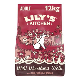 Produktbild von Lily's Kitchen Trockenfutter Ente Lachs Hirsch für ausgewachsene Hunde - 12 kg