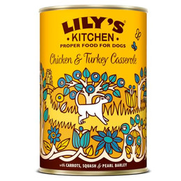 Produktbild von Lilys Küche Homestyle Hundefutter Huhn und Truthahn Auflauf - 6 x 400 g