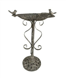 Produktbild von linoows Nostalgie Vogeltränke aus Eisen Antik Grau