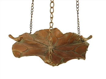 Produktbild von Linoows Vogeltränke Vogelbad aus Metall Kupferfarben