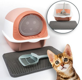 Produktbild von LINUMA Katzentoilette mit Deckel, Streumatte und Schaufel