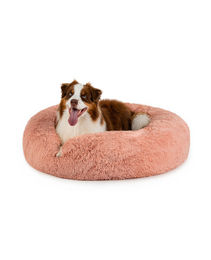 Produktbild von lionto Donutbett für Hunde und Katzen rund aus Plüsch - 1 Stk.