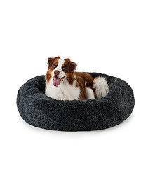 Produktbild von lionto Donutbett für Hunde und Katzen rund aus Plüsch - 100 cm