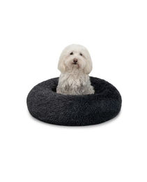 lionto Donutbett für Hunde und Katzen rund aus Plüsch - 50 cm – Bild 1 von 6