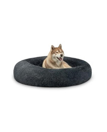 Produktbild von lionto Donutbett für Hunde und Katzen rund Ø 120 cm dunkelgrau - 1 Stk.