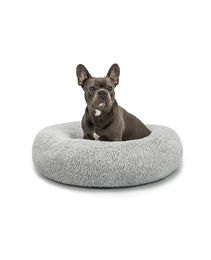 lionto Donutbett für Hunde und Katzen rund Ø 70 cm hellgrau - 70 cm – Bild 1 von 6