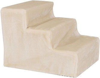 Produktbild von lionto Haustiertreppe für Katzen 46x36x34 cm, rutschfest & stabil (auch für Kitten, 1-St., geringe Stufenhöhe von 10 cm), weich gepolstert & gelenkschonend, mit abnehmbarem Plüschbezug