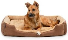 lionto Hundebett mit Wendekissen und rutschfester Unterseite 90x70 cm – Bild 1 von 6