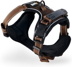 Produktbild von lionto Hundegeschirr gepolstert und reflektierend, braun, Größe S