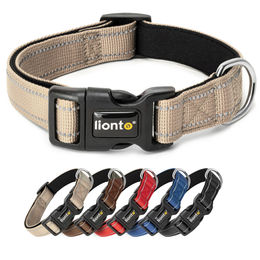lionto Hundehalsband aus strapazierfähigem Nylon, Größe XS, gepolstert, 360° reflektierend - 1 Stk. – Bild 1 von 3