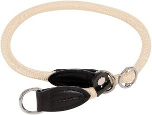 Produktbild von lionto Hundehalsband aus strapazierfähigem Nylon mit Zugstopp und Kunstleder - 50 cm