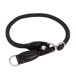 Produktbild von lionto Hundehalsband aus strapazierfähigem Nylon mit Zugstopp und Kunstleder - 40 cm
