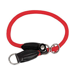 Produktbild von lionto Hundehalsband aus strapazierfähigem Nylon mit Zugstopp und Kunstleder - 1 Stk.