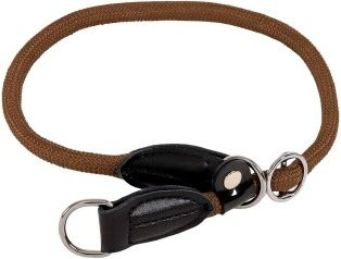 Produktbild von lionto Hundehalsband Retrieverhalsband mit Zugstopp Nylon 35 cm braun - 1 Stk.