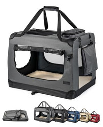 Produktbild von lionto Hundetransportbox faltbar grau