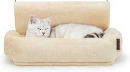 Produktbild von lionto Katzenheizungsliege mit Plüschbezug beige