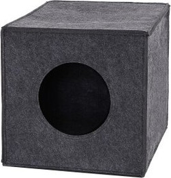 Produktbild von lionto Katzenhöhle aus Filz, Regalhöhle dunkelgrau