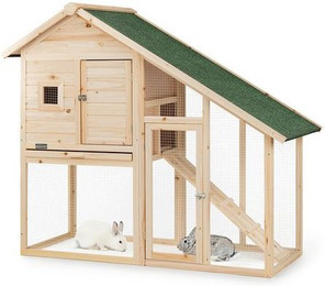 Produktbild von lionto Kleintierstall aus Holz mit 2 Etagen