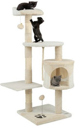 Produktbild von lionto Kratzbaum Katzenkratzbaum Höhe 112 cm beige/weiß