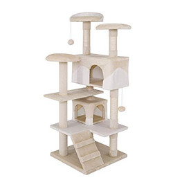 Produktbild von lionto Kratzbaum Katzenkratzbaum Höhe 130 cm beige/weiß