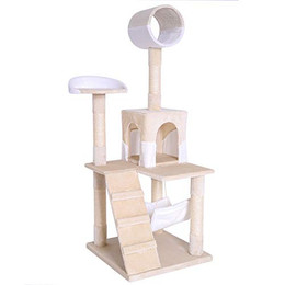 Produktbild von Lionto Kratzbaum Katzenkratzbaum Höhe 133 cm beige/weiß