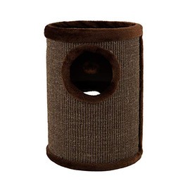 Produktbild von lionto Kratztonne aus Sisal mit Spielball und Plüschrand - 50 cm