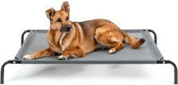 lionto Outdoor Hundeliege erhöht grau L – Bild 1 von 5