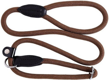 Produktbild von lionto Retrieverleine mit Zugstopp 120 cm braun - 120 cm