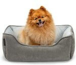 lionto Tierkissen 2-in-1 Hundebett in Wildlederoptik – Bild 1 von 6